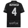 Officiële Voetbalshirt AC Milan Ismael Bennacer 4 Vierde 2023-24 Zwarte - Heren